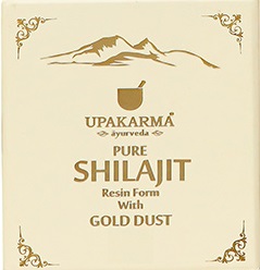 Upakarma Ayurveda Pure Shilajit Resin Form With Gold Dust Device mark 5102825 Trademark