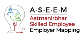 Aseem: Aatmanirbhar Skilled Employee Employer Mapping Logo Device mark 5111819 Trademark