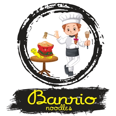 Banrio Noodles With Caricature Of Girl And Tortoise Device mark 5122057 Trademark