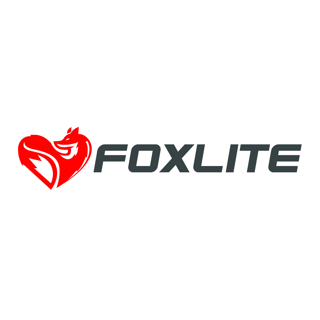 Artistic Silhouette Of A Fox, With Fox's Head Facing Backward, Following By Foxlite In Artistic Font. Device mark 5131621 Trademark