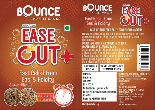 Bounce Superdrinks Prep Ease Out (label) Device mark 5140030 Trademark