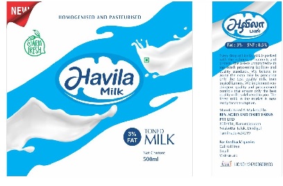 Havila Milk Blue Colour Device mark 5161914 Trademark