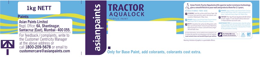 Asian Paints Tractor Aqualock Device mark 5166630 Trademark