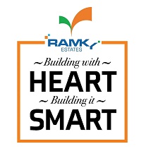 Ramky Estates With A Tagline Building With Heart Building It Smart Device mark 5184551 Trademark