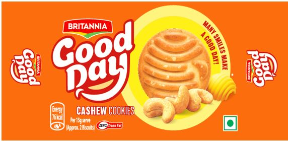 Britannia Good Day Cashew Cookies Device mark 5186944 Trademark