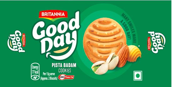 Britannia Good Day Pista Badam Cookies Device mark 5186951 Trademark