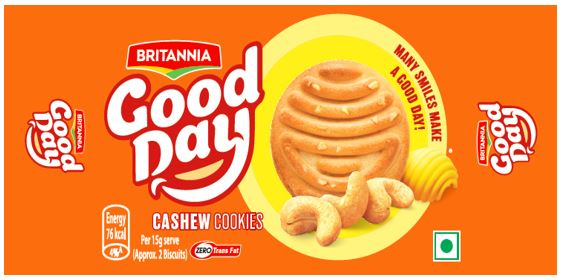 Britannia Good Day Cashew Cookies Device mark 5186942 Trademark