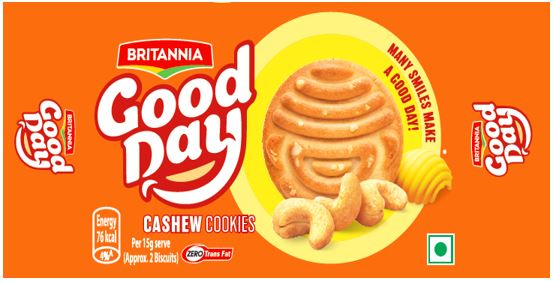 Britannia Good Day Cashew Cookies Device mark 5186941 Trademark