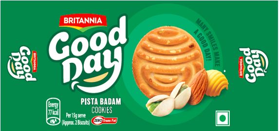 Britannia Good Day Pista Badam Cookies Device mark 5186952 Trademark