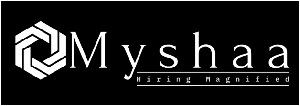 Myshaa - Hiring Magnified (with Device) Device mark 5239857 Trademark