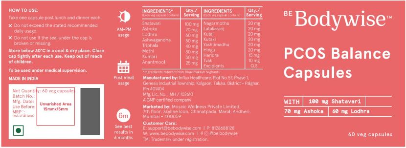 Be Bodywise Pcos Balance Capsule Device mark 5280374 Trademark