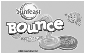 Sunfeast Bounce Tasty Pineapple Creme Biscuits Device mark 2701944 Trademark