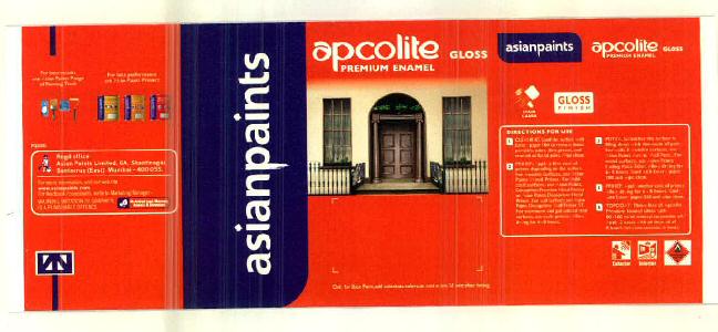 Asianpaints Apcolite Premium Enamel Device mark 2879943 Trademark