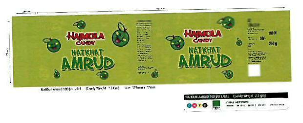 Hajmola Candy Natkhat Amrud Device mark 3177089 Trademark