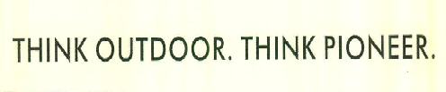 Think Outdoor. Think Pioneer Device mark 3210251 Trademark