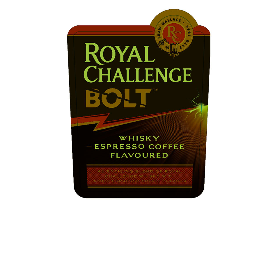 Royal Challenge Bolt Whisky - Expresso Coffee Flavoured Device mark 3224410 Trademark
