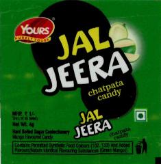 Yours Jal Jeera (label) Device mark 3279046 Trademark