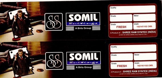 Somil Suitings With Logo Device mark 3280398 Trademark