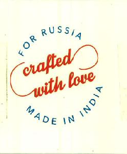 For Russia Crafted With Love Made In India Device mark 3311420 Trademark