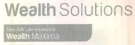 Wealth Solutions Tata Aia Life Insurance Wealth Maxima Device mark 3472260 Trademark