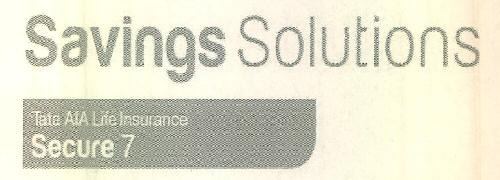 Savings Solutions Tata Aia Life Insurance Secure 7 Device mark 3472271 Trademark