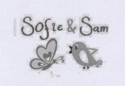 Sofie & Sam With Device Of Butterfly And Bird Device mark 3523242 Trademark