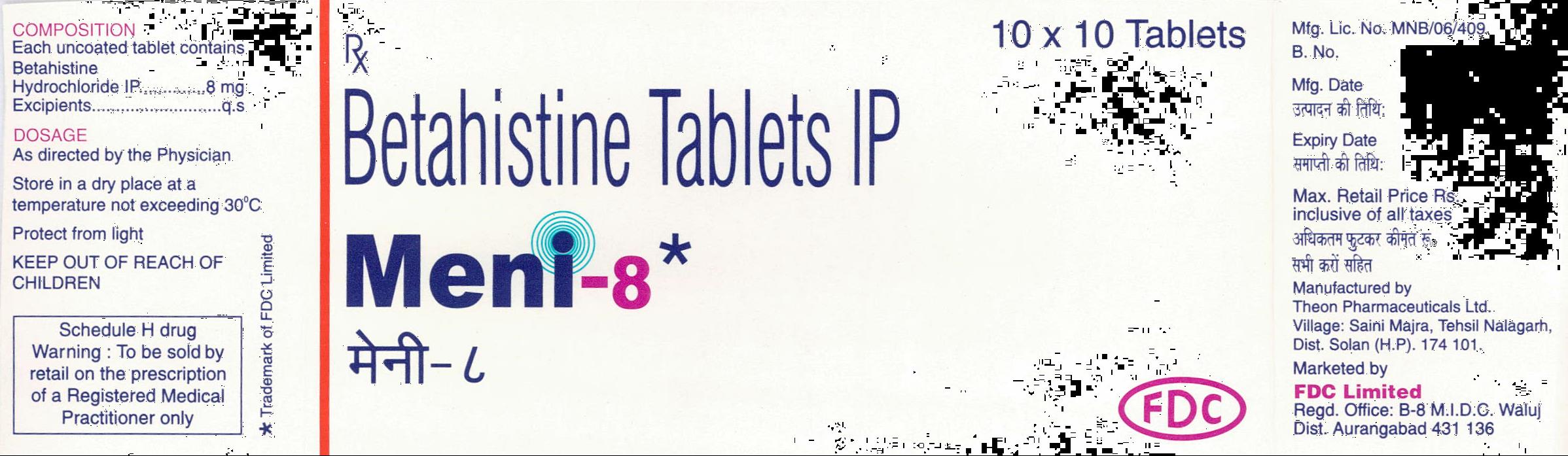 Meni-8 Device mark 2105945 Trademark