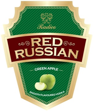 Red Russian Green Apple Smooth Flavoured Vodka (label) Device mark 4729501 Trademark