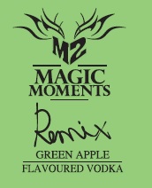M2 Magic Moments Remix Green Apple Flavoured Vodka (label) Device mark 4938436 Trademark