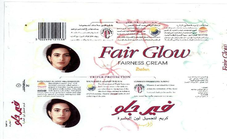 Fair Glow Fairness Cream With Label Device mark 1422991 Trademark