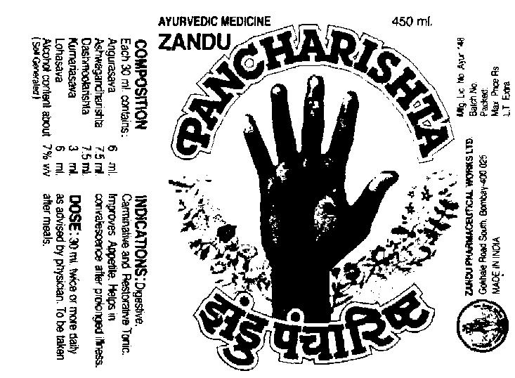 Zandu Pancharishta Device mark 455644 Trademark