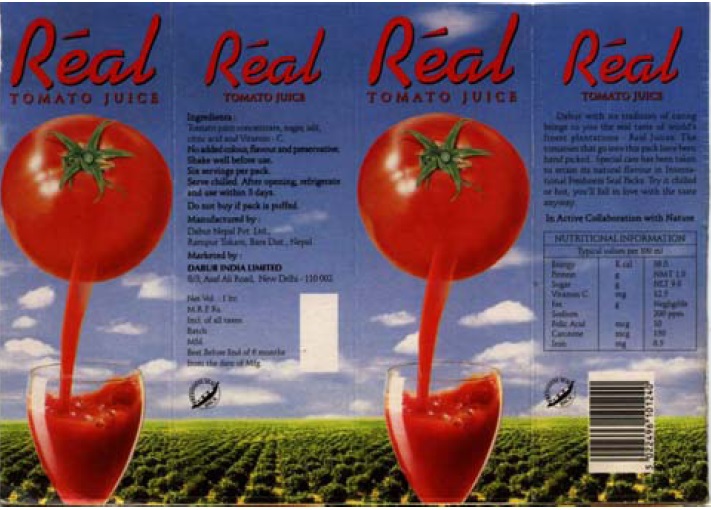 Real Tomato Juice Device mark 849163 Trademark