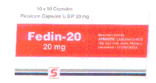 Fedin-20 20mg (label) Device mark 851294 Trademark