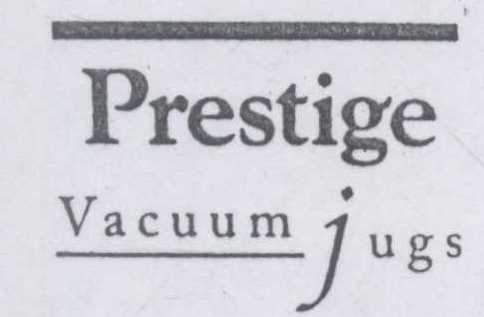 Prestige Vaccum Jugs Device mark 893136 Trademark