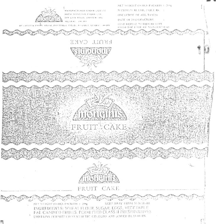 Monginis Fruit Cake Device mark 1025035 Trademark