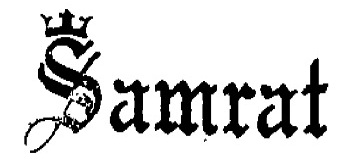 Crown Logo Device & Samrat (label) Device mark 1061845 Trademark