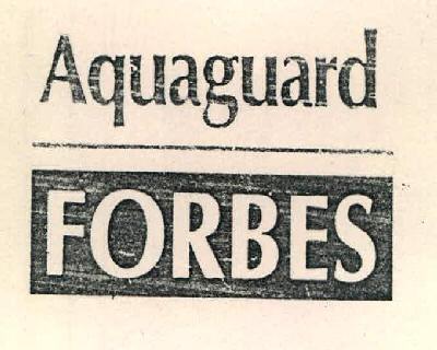 Aquaguard Forbes Device mark 1107653 Trademark