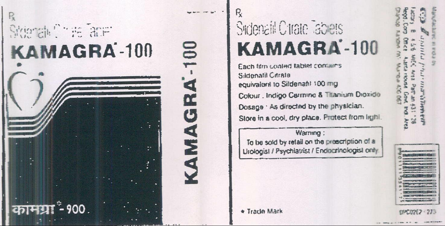 Kamagra -100 (device) Device mark 1203287 Trademark