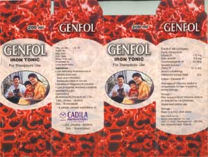 Genfol Iron Tonic Device mark 1250996 Trademark