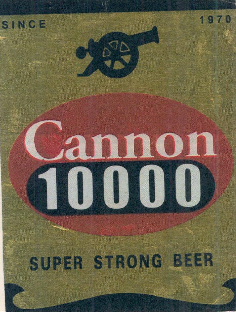 Cannon 10000 Super Strong Beer (label) Device mark 1256020 Trademark