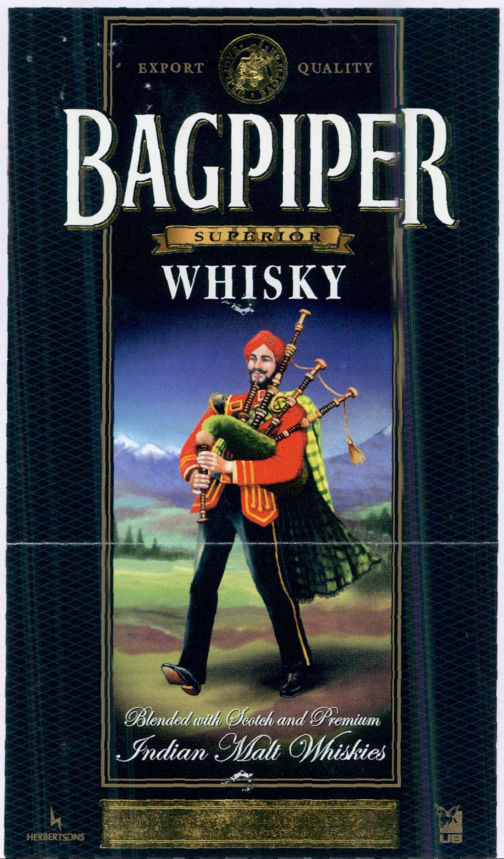 Bagpiper-(label) Device mark 1346340 Trademark