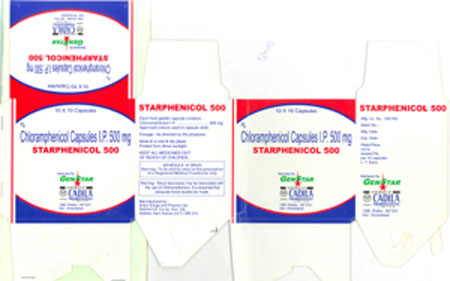 Starphenicol 500 ( Label) Device mark 1390553 Trademark