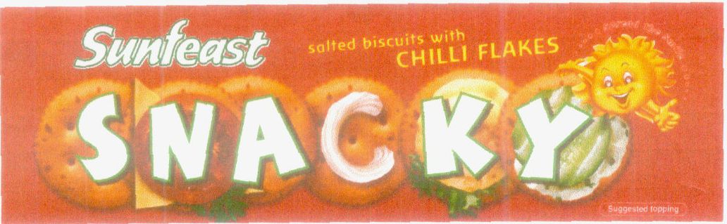 Sunfeast S N A C K Y (device Of Sun And Biscuits) Device mark 1391157 Trademark
