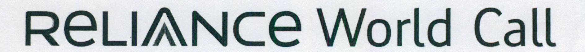 Reliance World Call (special Froms Of Writing) Device mark 1459752 Trademark