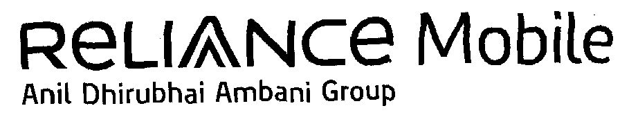 Reliance Mobile Anil Dhirubhai Ambani Group (letter Written In Special Form) Device mark 1459784 Trademark