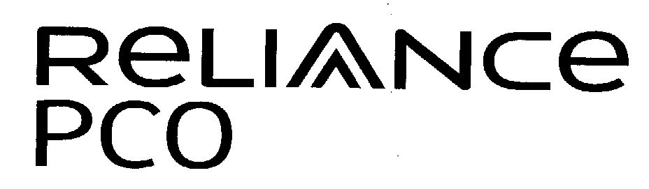 Reliance Pco (letter Written In Special Form) Device mark 1459813 Trademark