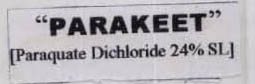 "parakeet" ( Paraquate Dichloride 24% Sl) Device mark 1468444 Trademark