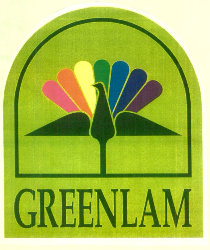 Greenlam, Peacock De. Device mark 1484055 Trademark