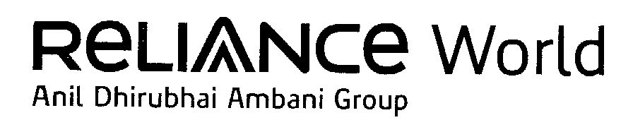 Reliance World (letter Written In Special Form) Device mark 1497785 Trademark