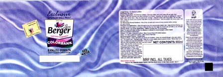 Exclusive, Berger, Colorbank, Rangoli Fashion (label) Device mark 1498681 Trademark